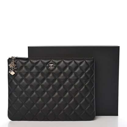 Chanel Lambskin Quilted Medium Casino Beauty CC Cosmetic Case Black 8 of 8