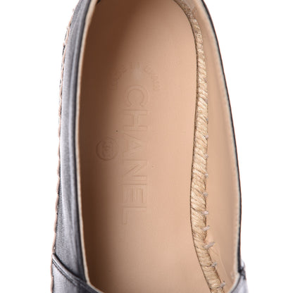 Chanel Lambskin CC Espadrilles 38 Black 9 of 11