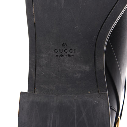 Gucci Calfskin Tess Horsebit Ankle Boots 41 Black 6 of 11
