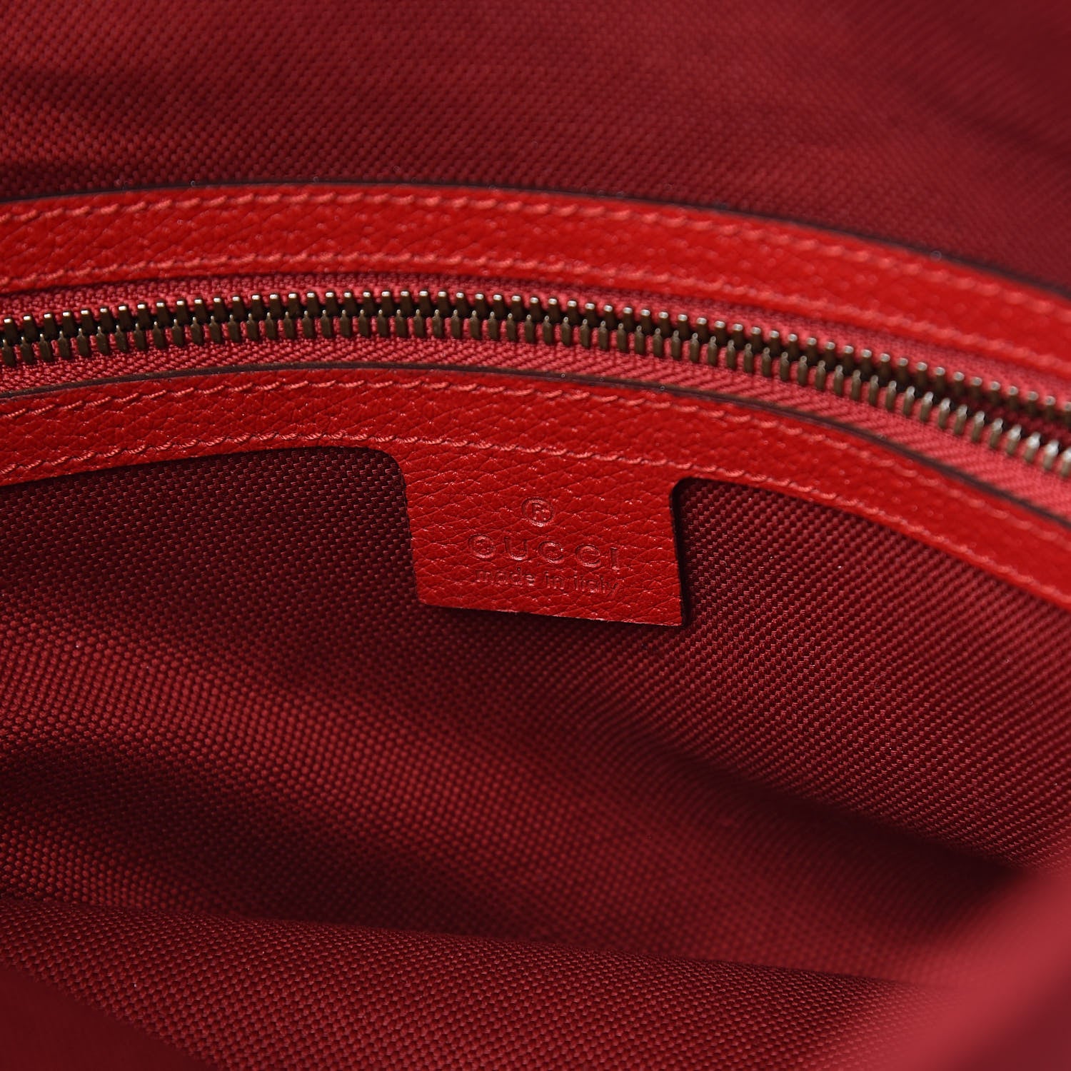 Gucci Canvas Logo Sylvie Stripe Drawstring Backpack Red 6 of 9