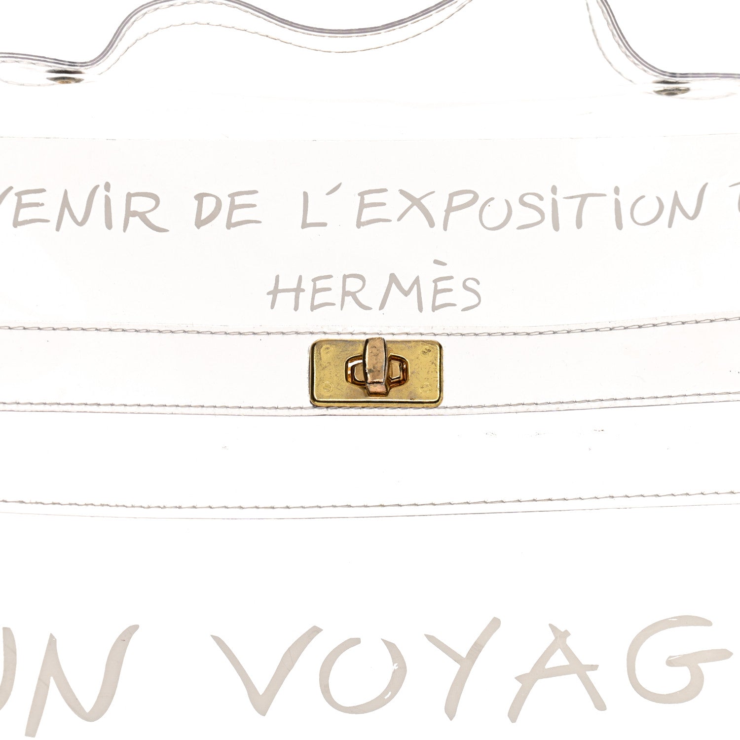 Hermes Vinyl Souvenir De L'Exposition Kelly Transparent 6 of 10
