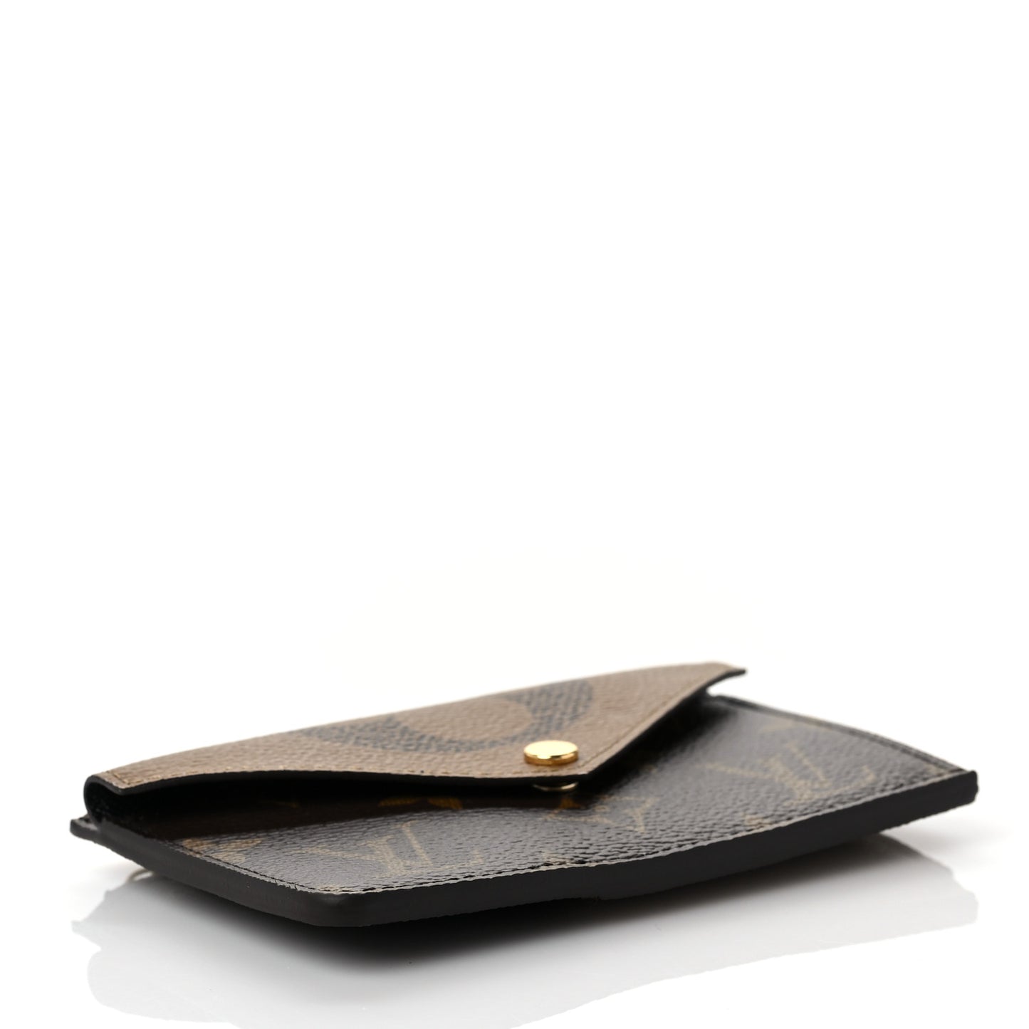 Reverse Monogram Recto Verso Card Holder Brown