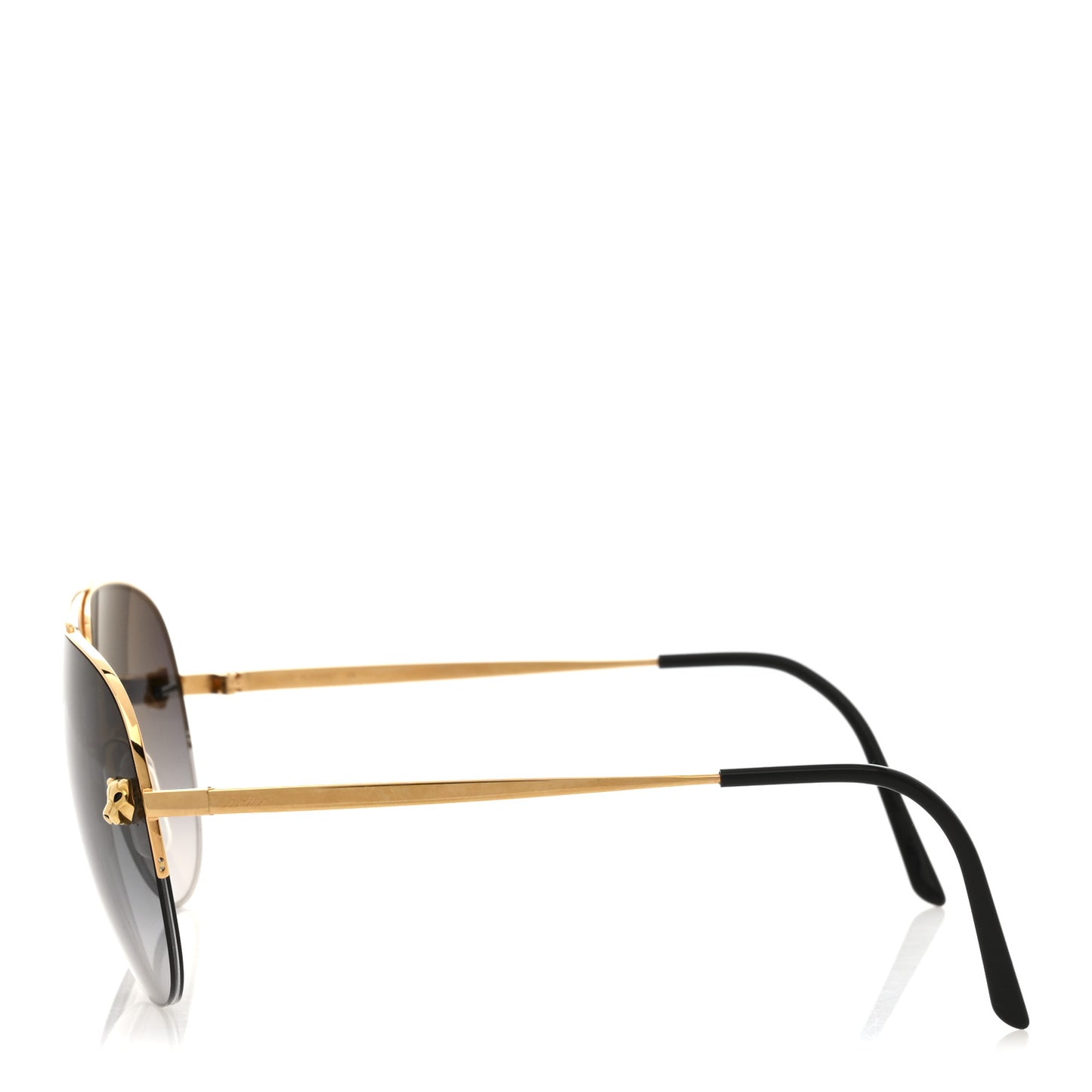 Panthere De Cartier Aviator Sunglasses CT0065S Gold