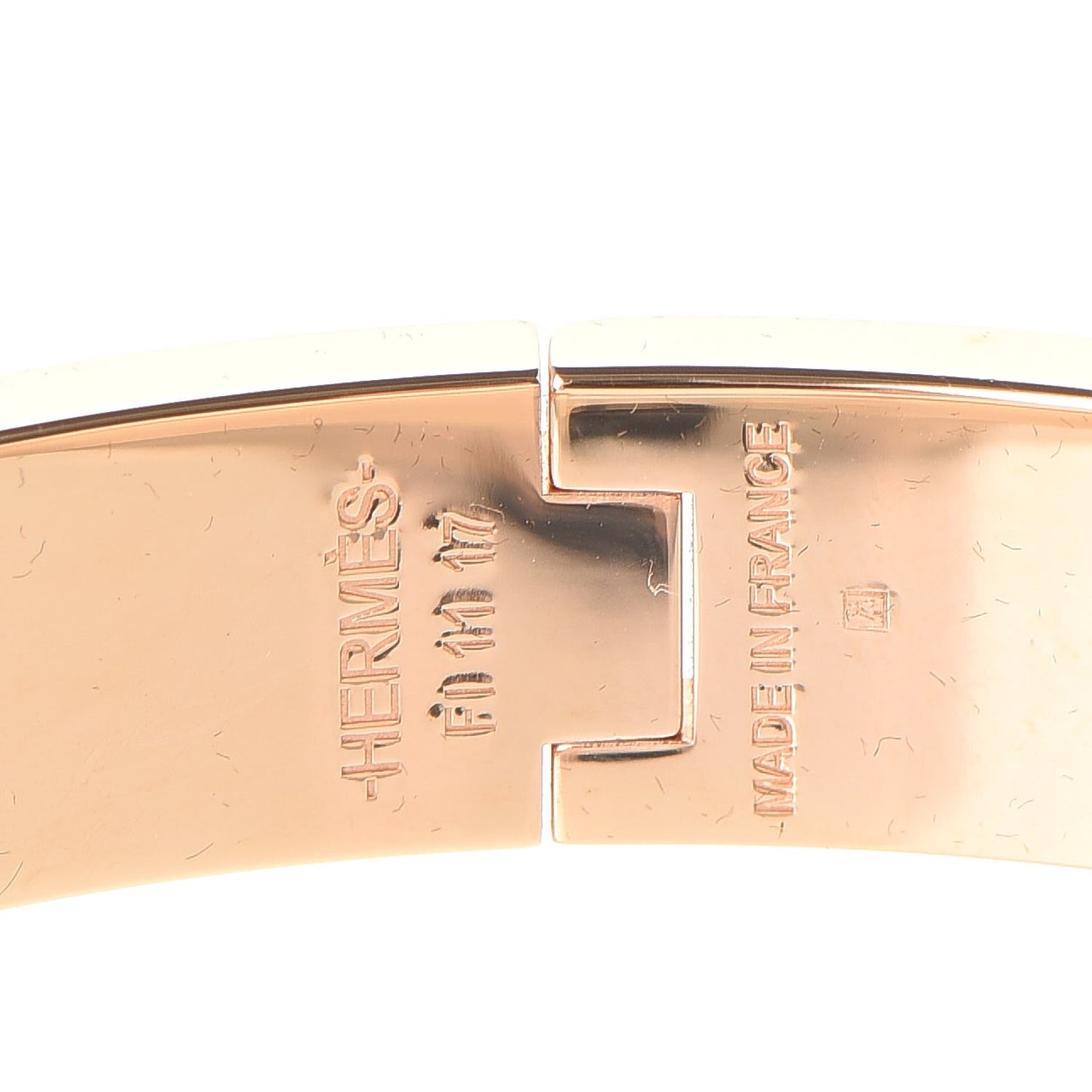 Enamel Narrow Clic Clac H Bracelet PM White