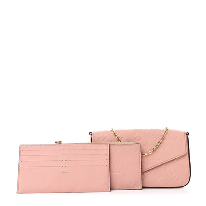Louis Vuitton Empreinte Pochette Felicie Chain Wallet Rose Poudre 3 of 13