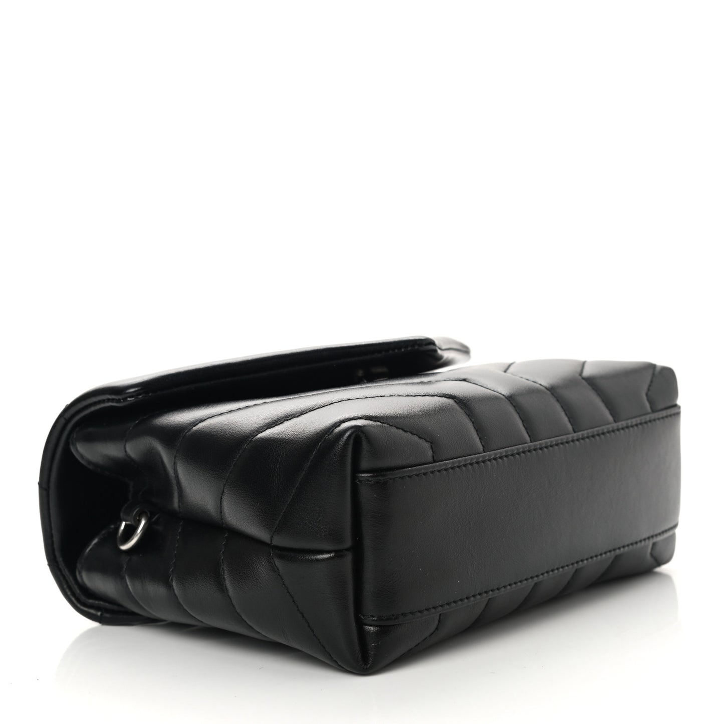 Calfskin Y Quilted Monogram Toy Loulou Crossbody Bag Black