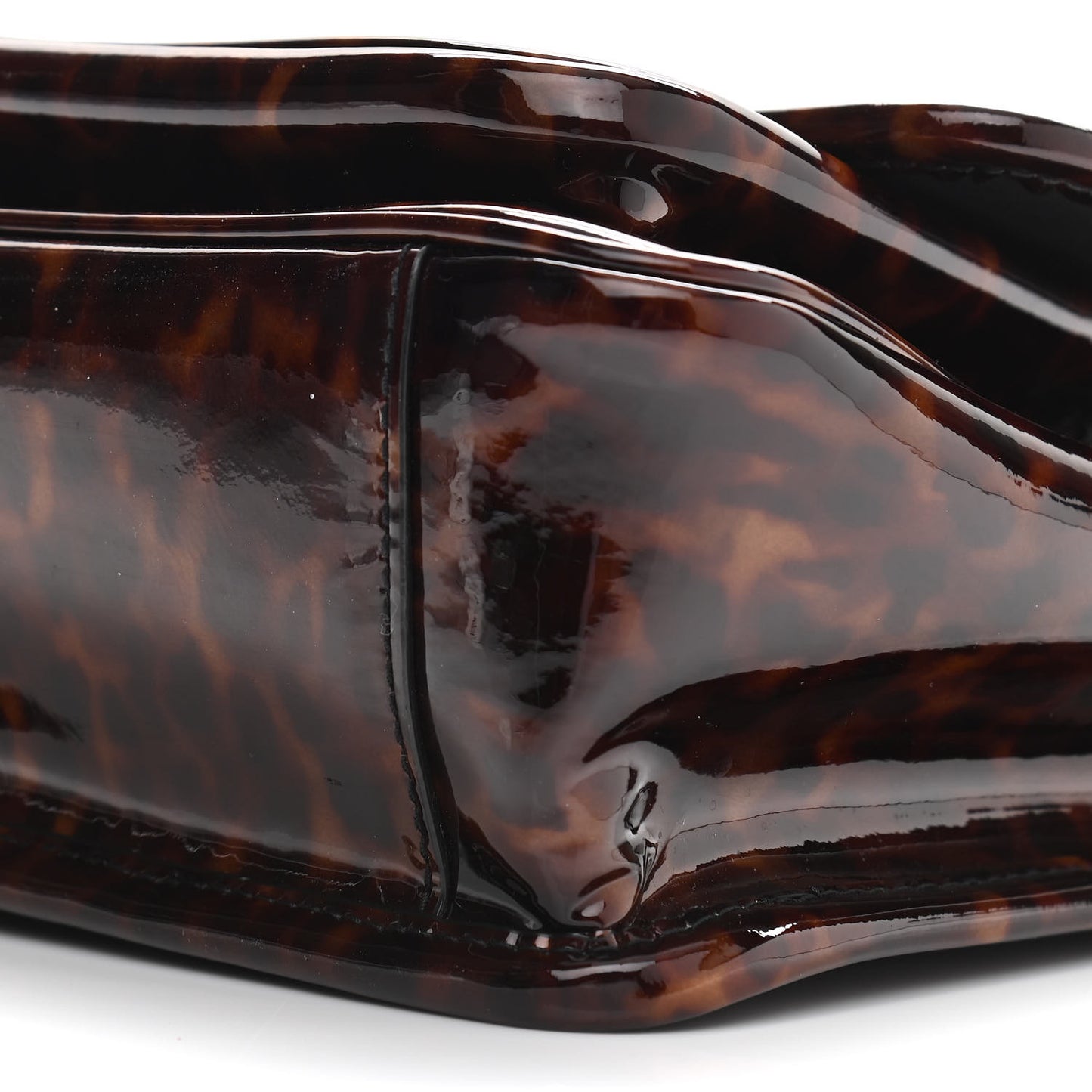Patent Monogram Baby Niki Chain Satchel Tortoiseshell