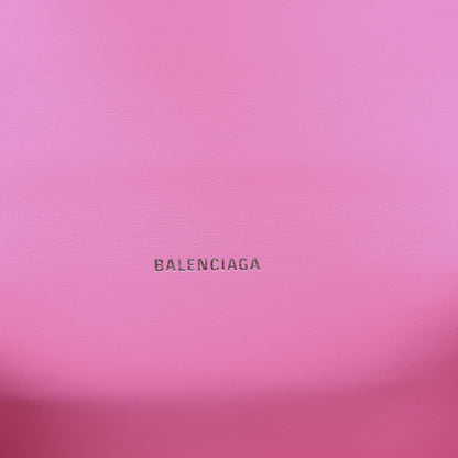 Balenciaga Shiny Calfskin Crocodile Embossed Hourglass Top Handle Bag XS Baby Pink 6 of 9