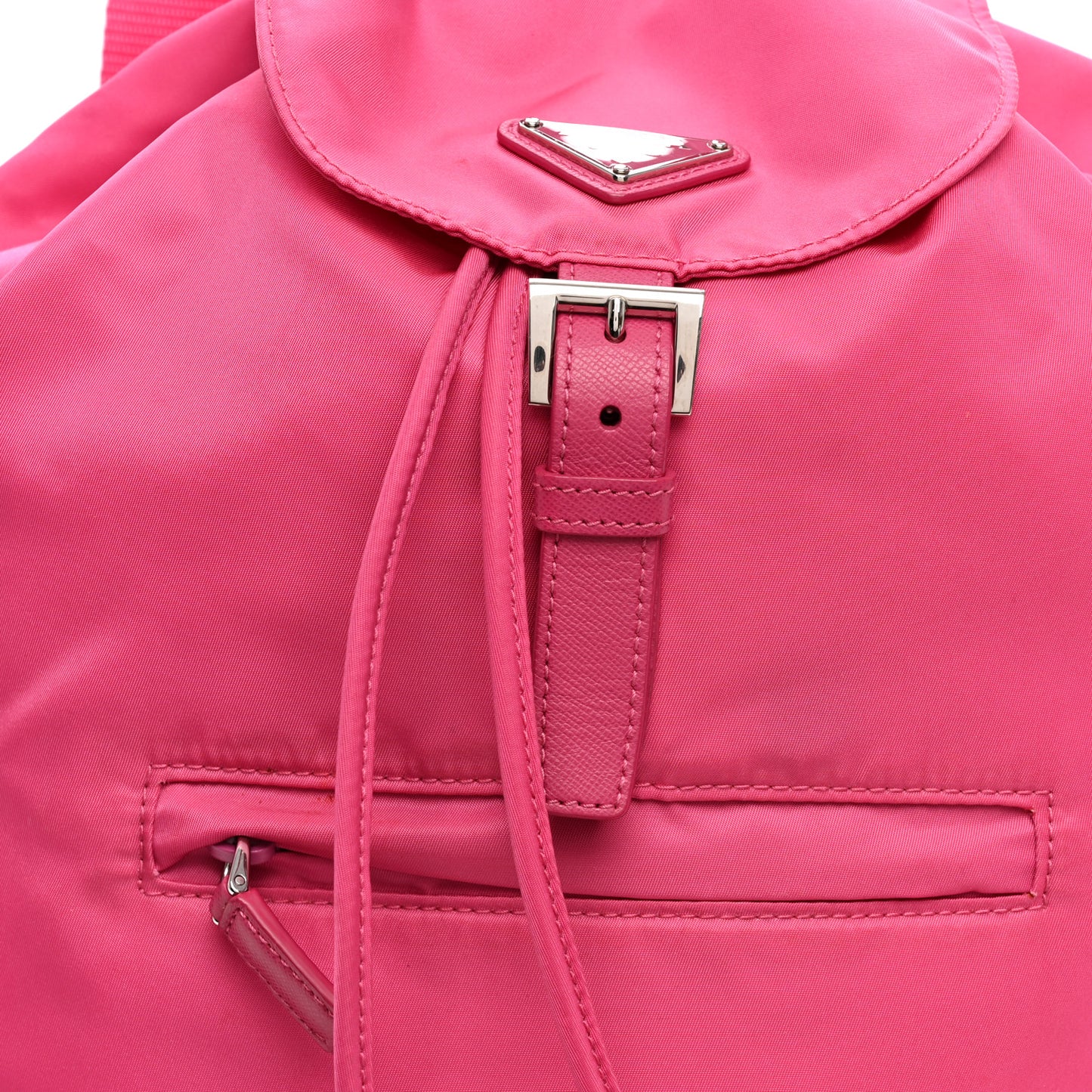 Tessuto Nylon Saffiano Vela Medium Backpack Fuxia