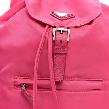 Prada Tessuto Nylon Saffiano Vela Medium Backpack Fuxia 8 of 11