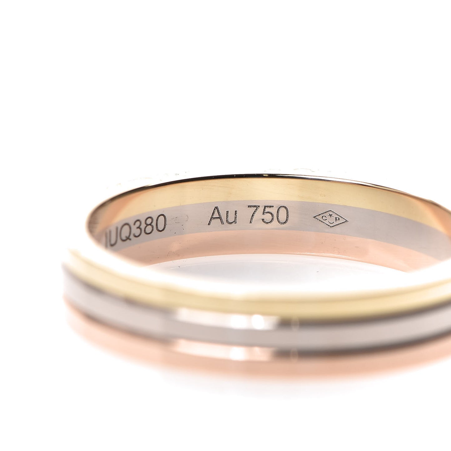 18K Pink White Yellow Gold 4.8mm Vendome Louis Cartier Wedding Band Ring 64 10.75