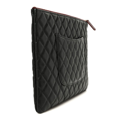 Chanel Caviar Quilted Large Cosmetic Case Black 3 of 8