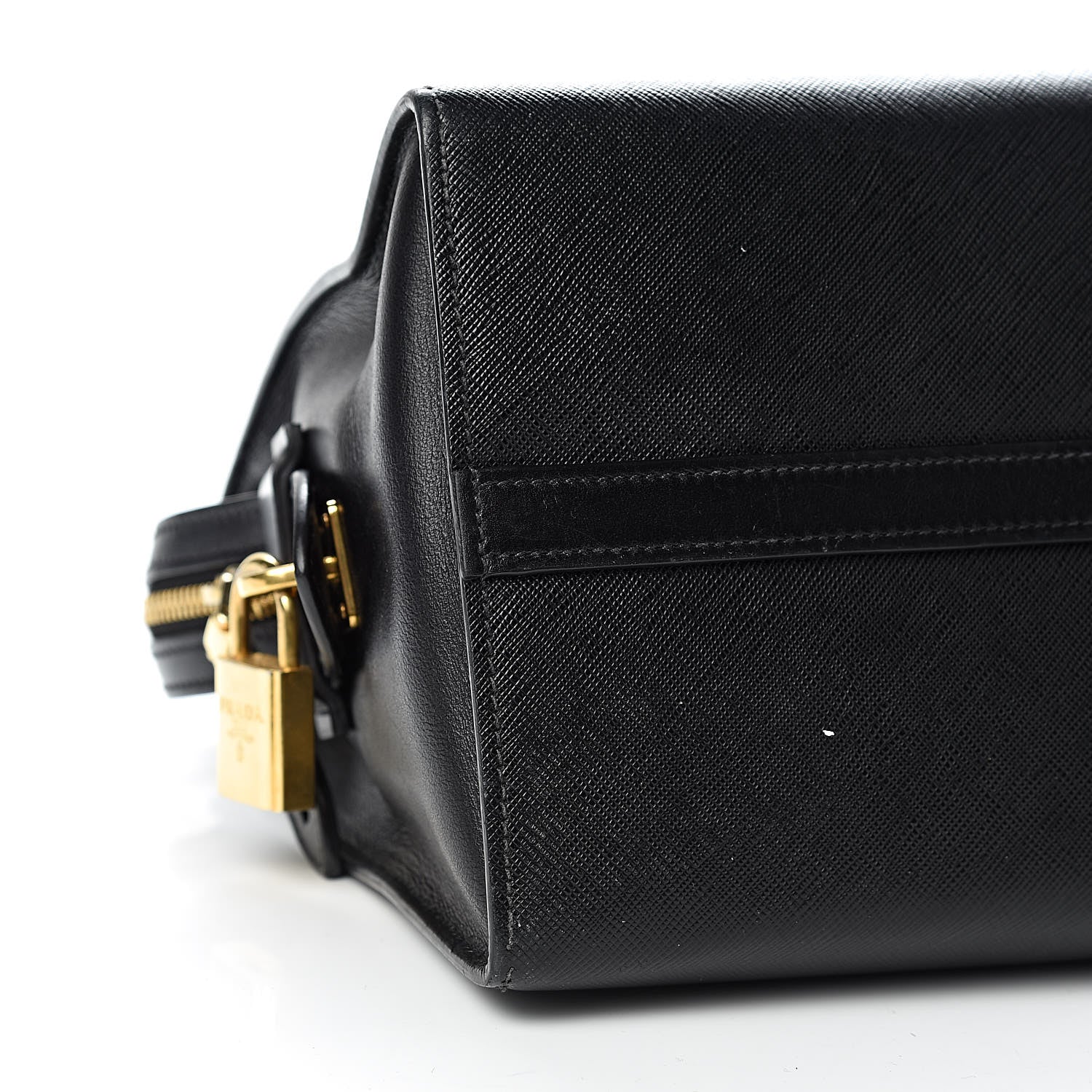 Prada Saffiano City Calfskin Medium Esplanade Tote Black 8 of 18