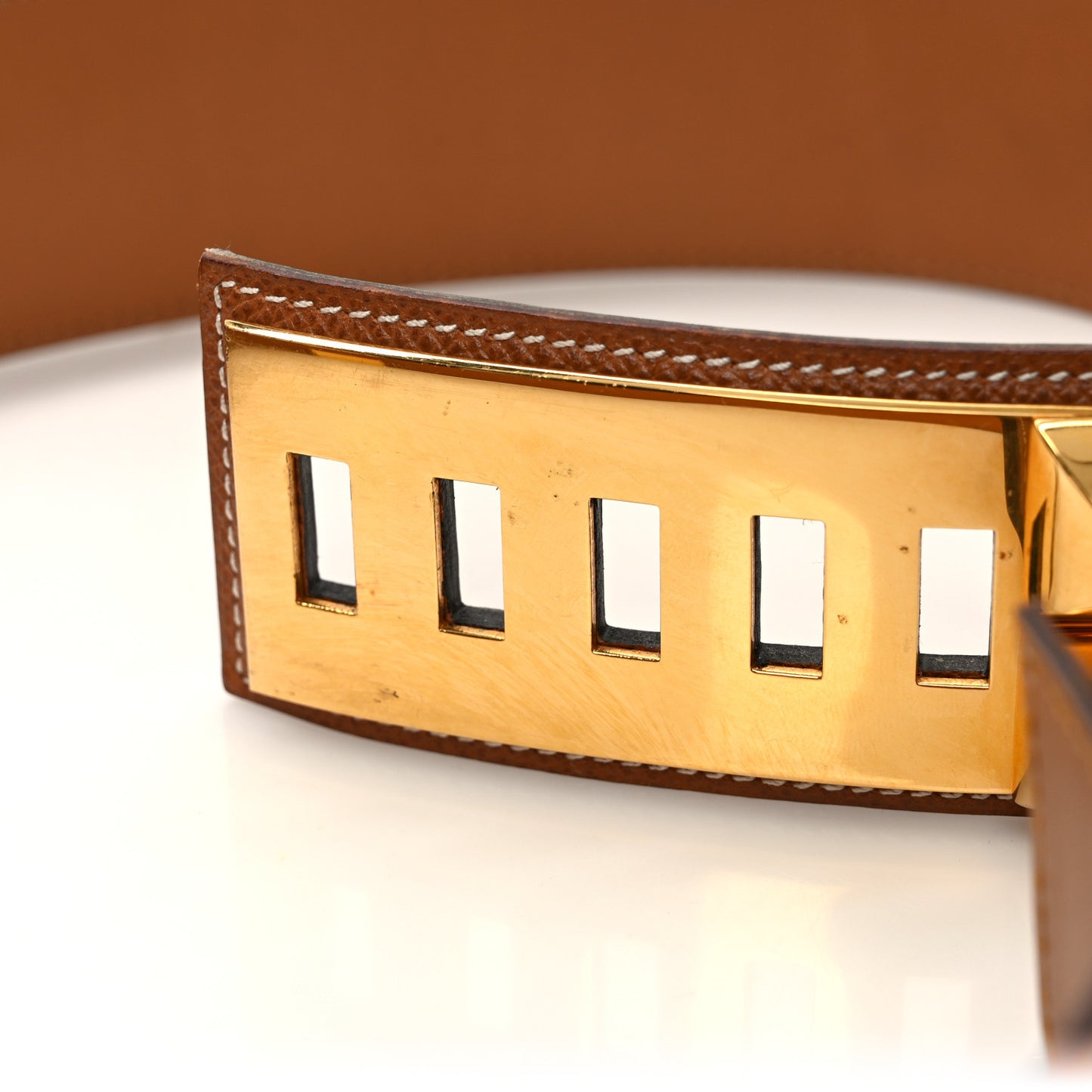 Epsom Collier De Chien CDC Belt 80 32 Gold