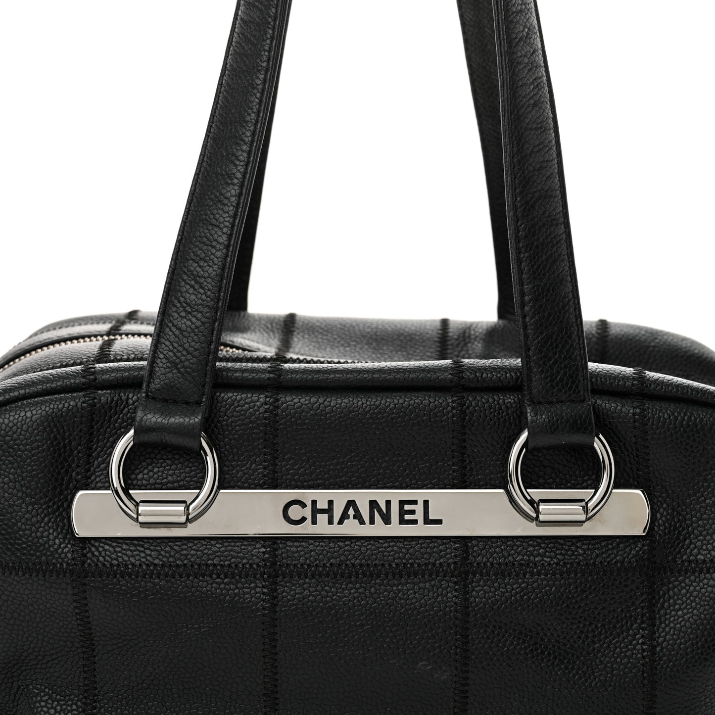Caviar Square Stitched Bowler Black
