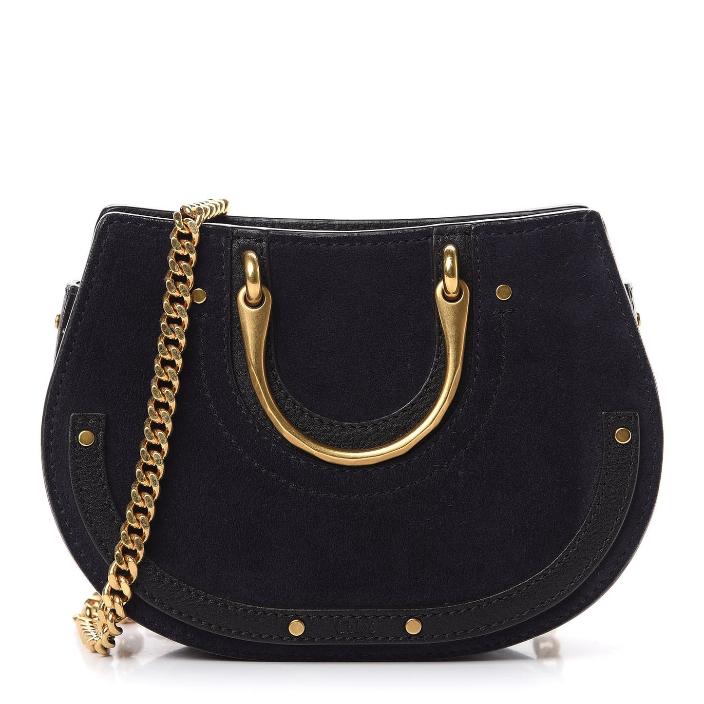 Calfskin Suede Mini Pixie Signature Belt Bag Full Blue