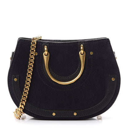 Chloe Calfskin Suede Mini Pixie Signature Belt Bag Full Blue 1 of 9