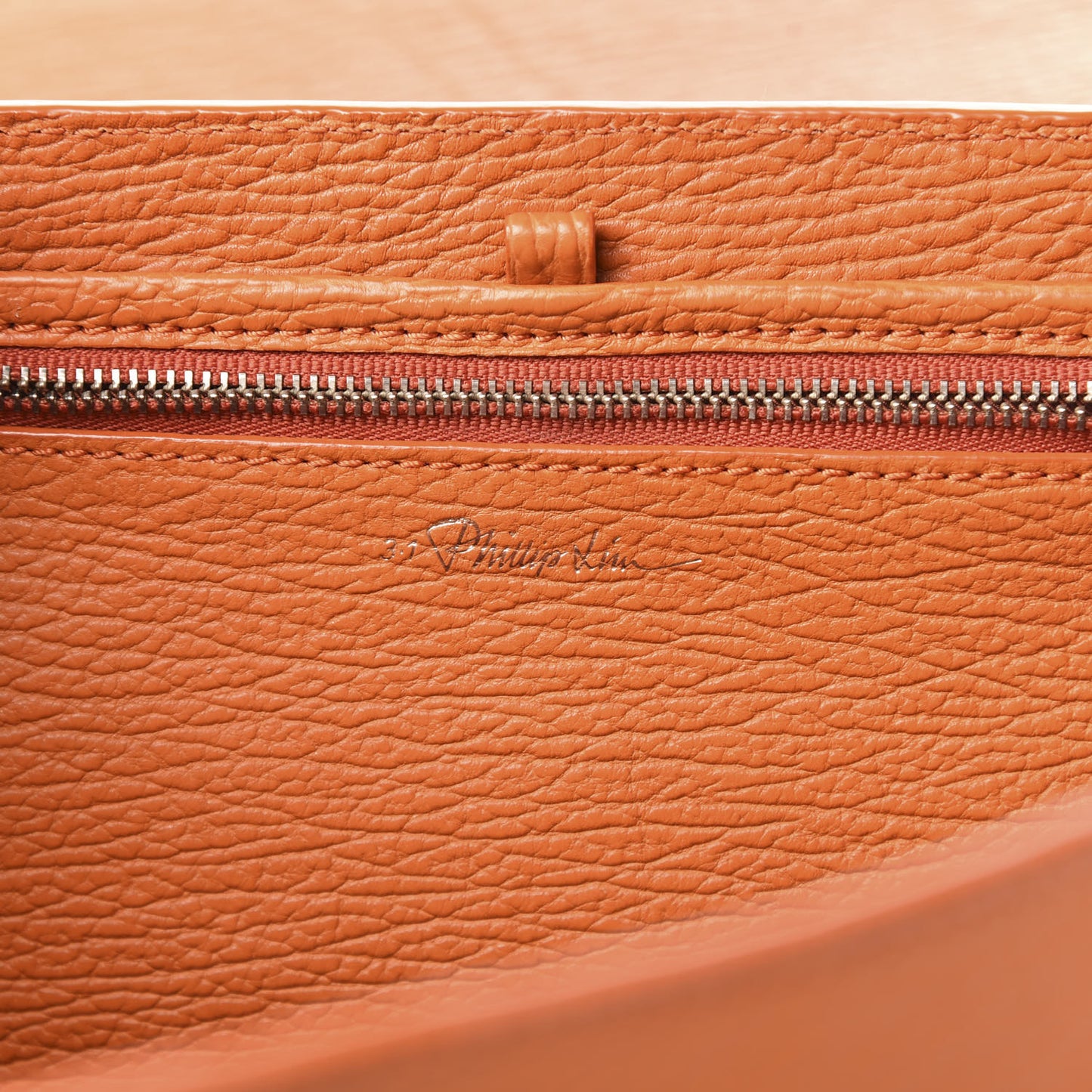 3.1 Textured Calfskin Large Pashli Satchel Mandarin