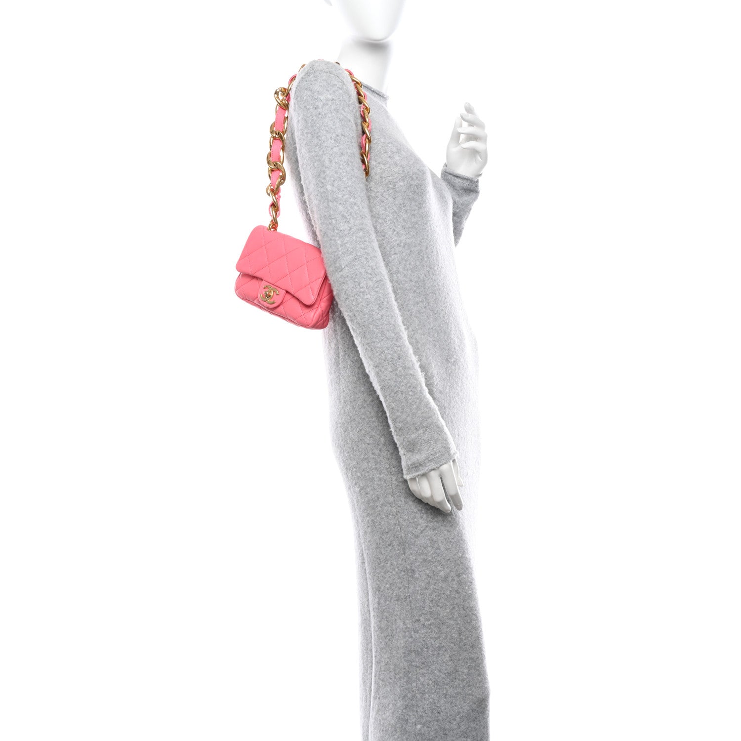 Chanel Lambskin Quilted Mini Funky Town Flap Pink 2 of 10