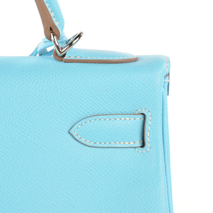 Hermes Epsom Candy Kelly Retourne 32 Celeste Mykonos 13 of 26