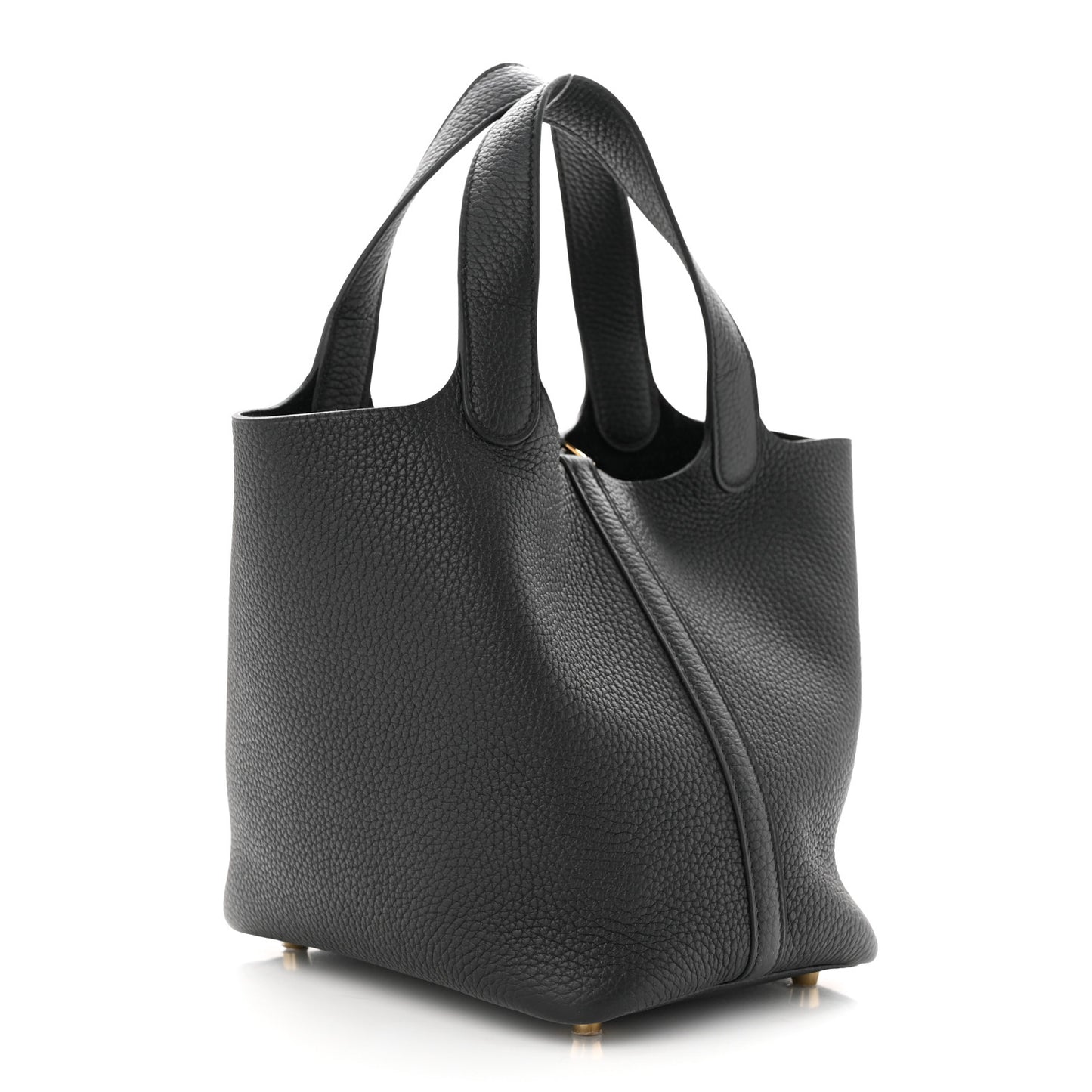 Taurillon Clemence Picotin Lock 18 PM Black