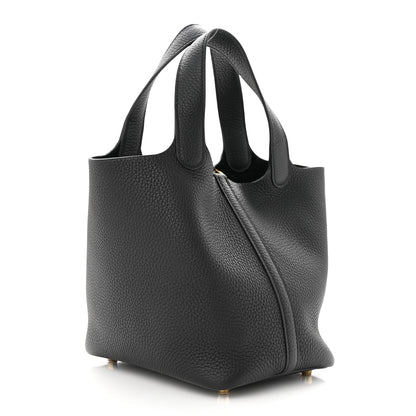 Hermes Taurillon Clemence Picotin Lock 18 PM Black 3 of 10