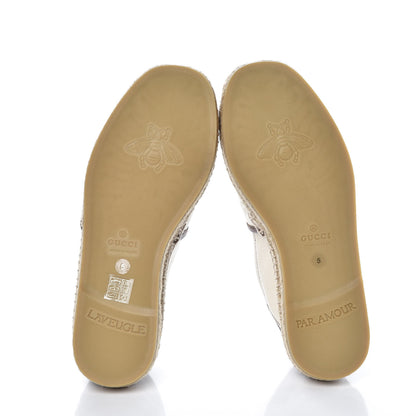 Gucci Canvas Miro Soft Calfskin Logo Mens Espadrilles 5 Greggio Cuir 5 of 10