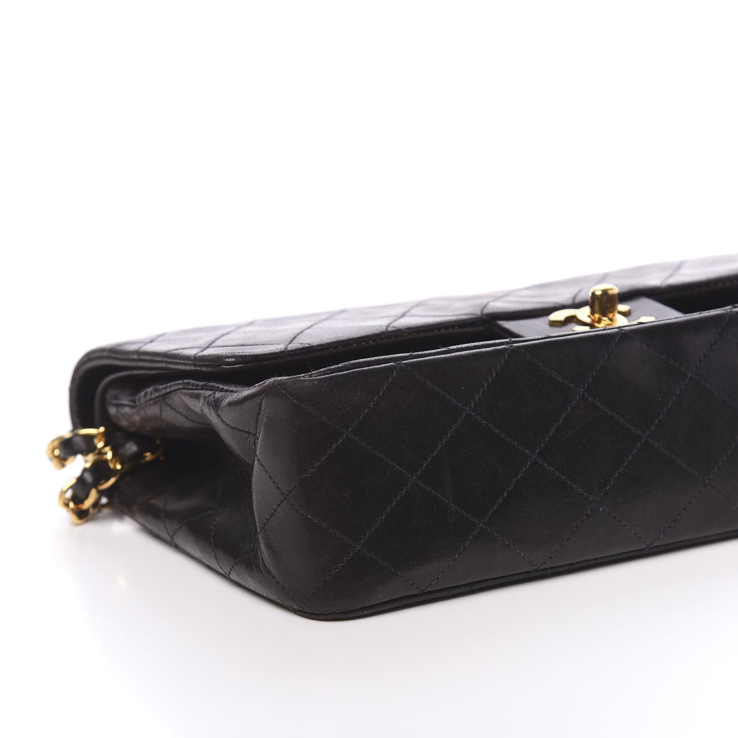 Chanel Lambskin Quilted Medium Double Flap Black 9 of 12