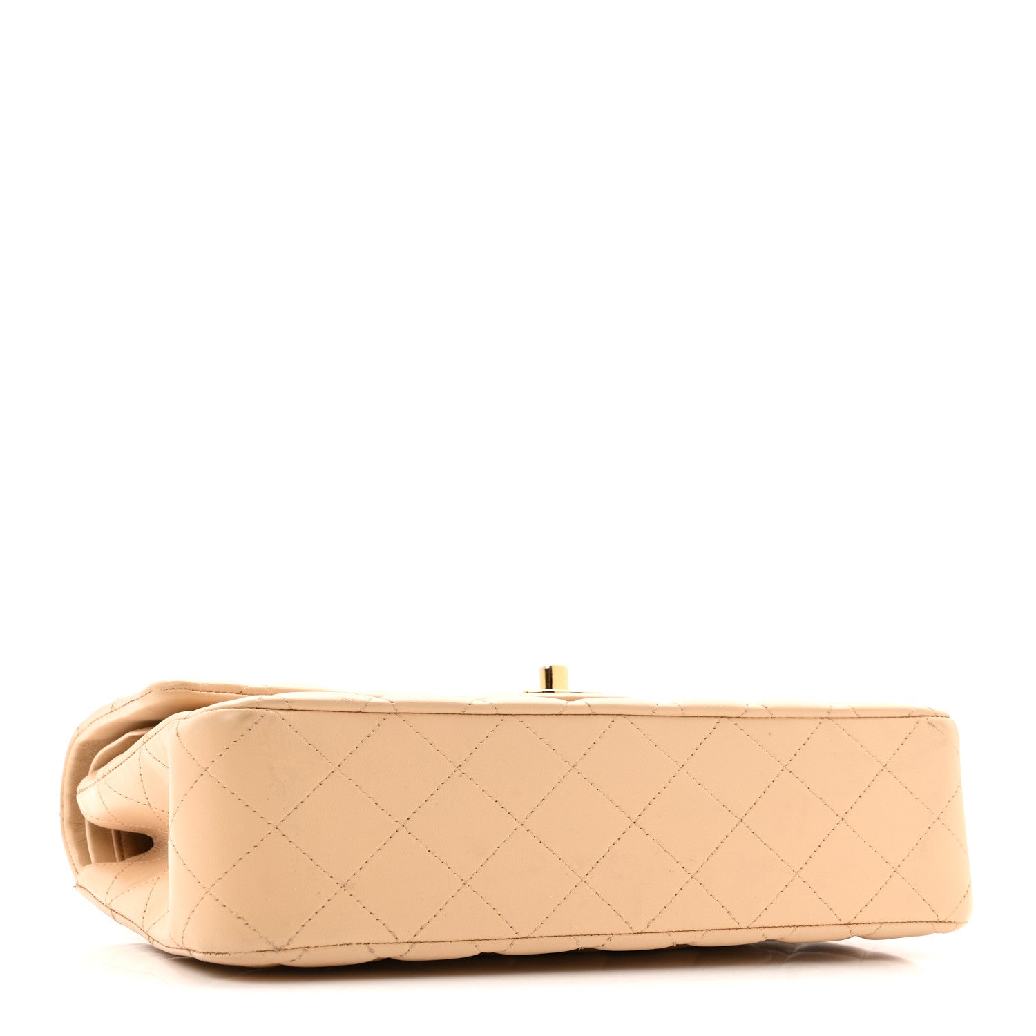 Chanel Lambskin Quilted Medium Double Flap Beige 3 of 13