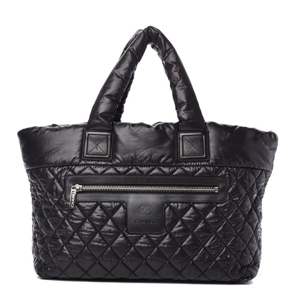 Chanel Nylon Quilted Large Coco Cocoon Tote Black 1 of 10