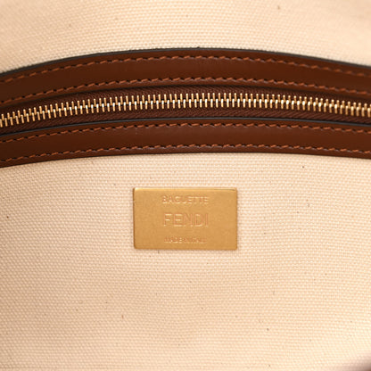 Fendi X SARA COLEMAN Canvas Vitello King Seta FF Fish Eye Embroidered Baguette Grezzo Multicolor Ghianda 6 of 11