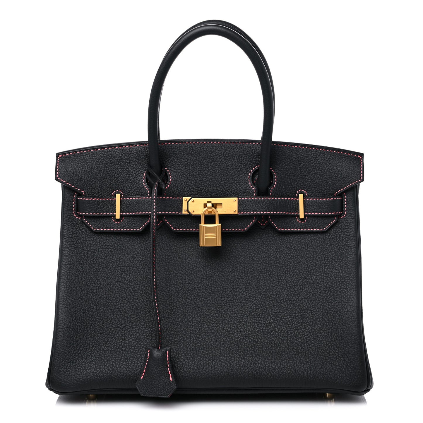 Togo Horseshoe Birkin 30 Plomb Rose Lipstick