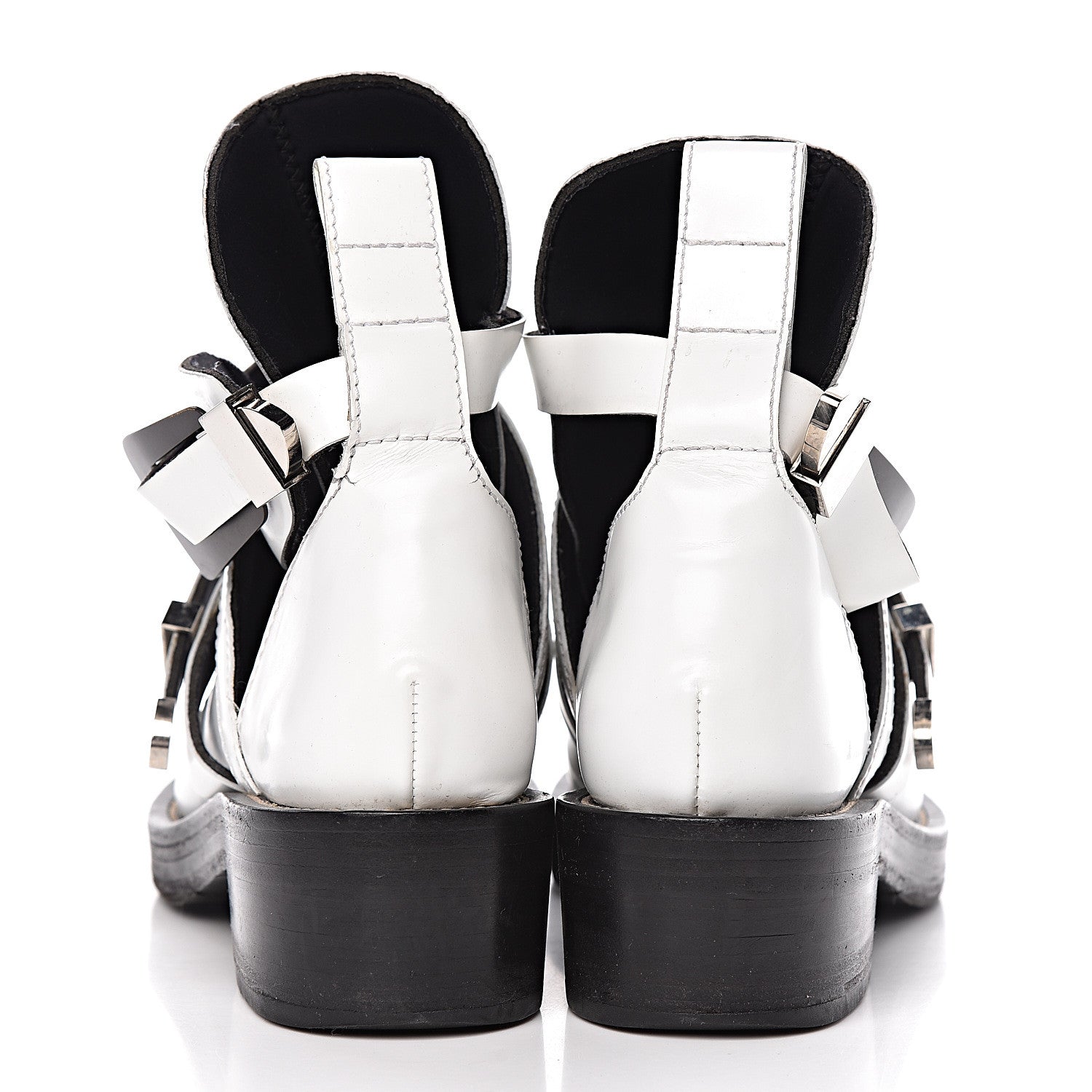 Balenciaga Brushed Calfskin Ceinture Ankle Boots 39 White 5 of 21