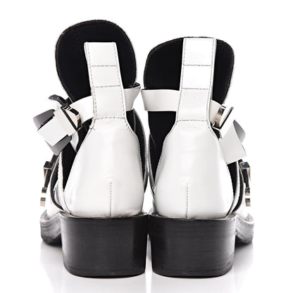 Balenciaga Brushed Calfskin Ceinture Ankle Boots 39 White 5 of 21