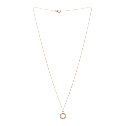 Cartier 18K Pink Yellow White Gold Diamond Trinity Pendant Necklace 3 of 5