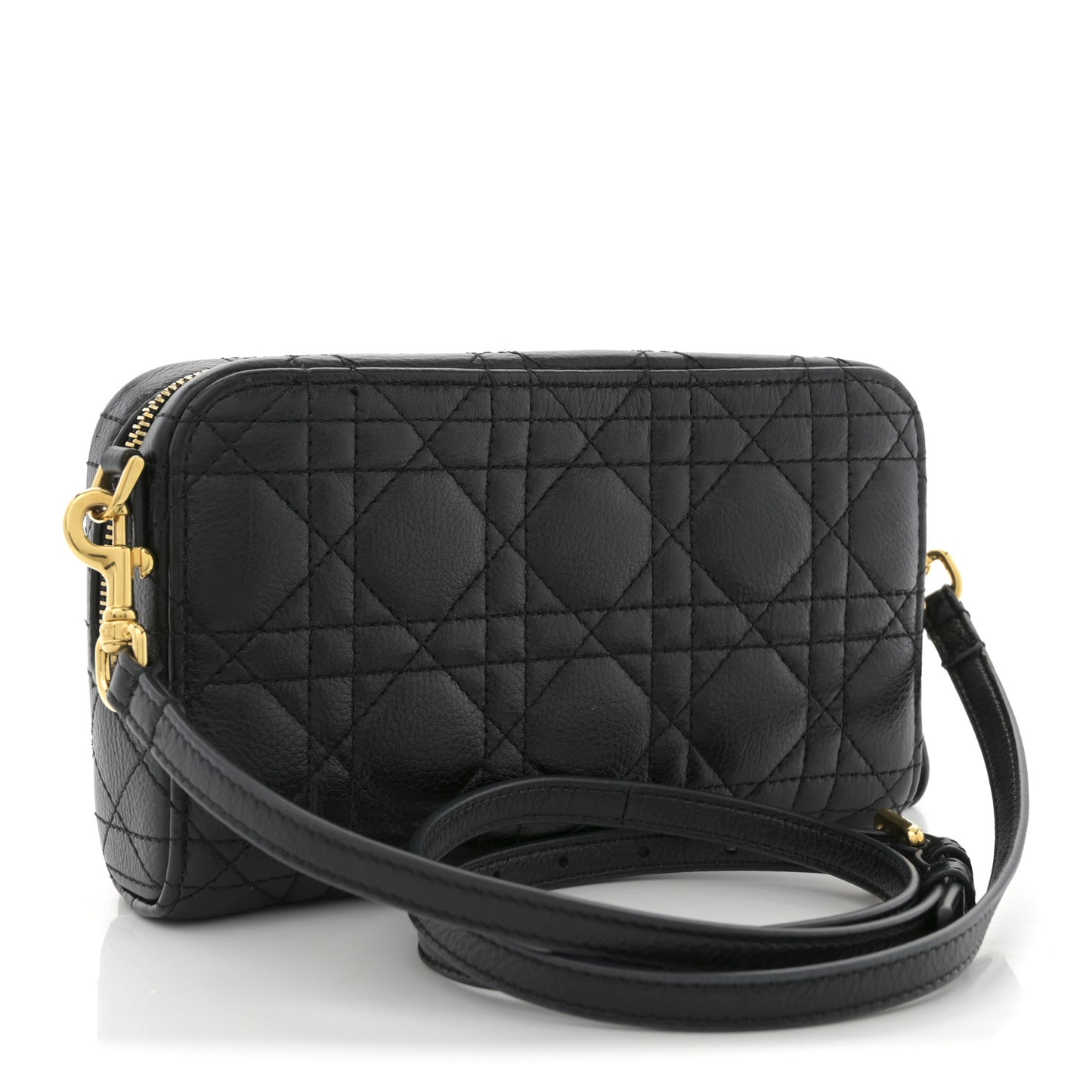 Supple Calfskin Caro Double Pouch Black