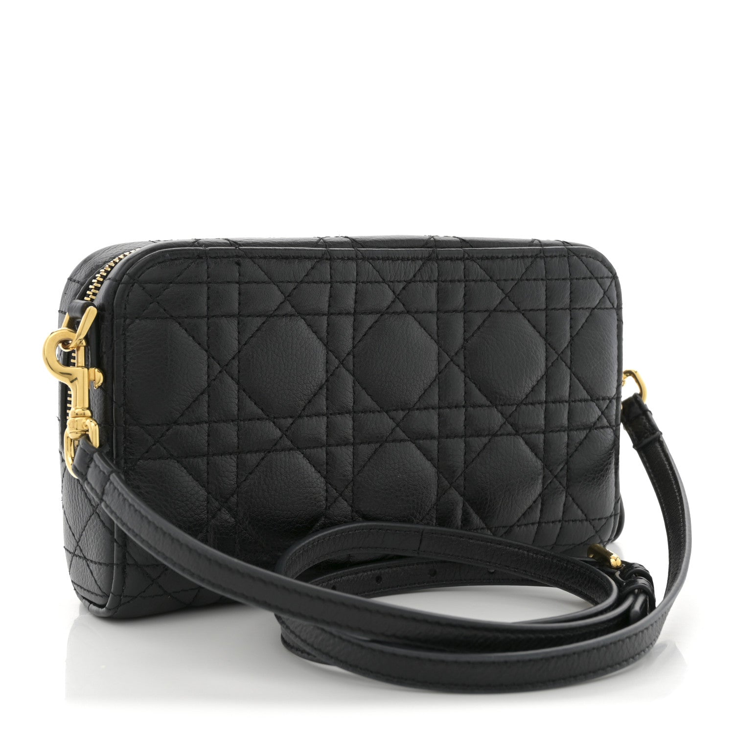 Christian Dior Supple Calfskin Caro Double Pouch Black 3 of 10