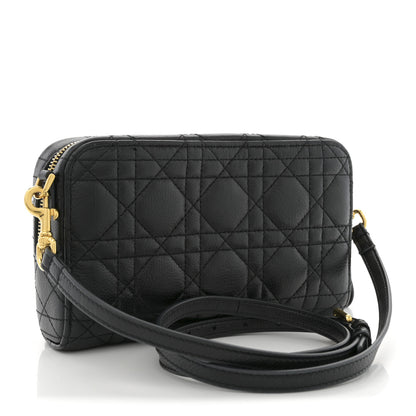 Christian Dior Supple Calfskin Caro Double Pouch Black 3 of 10