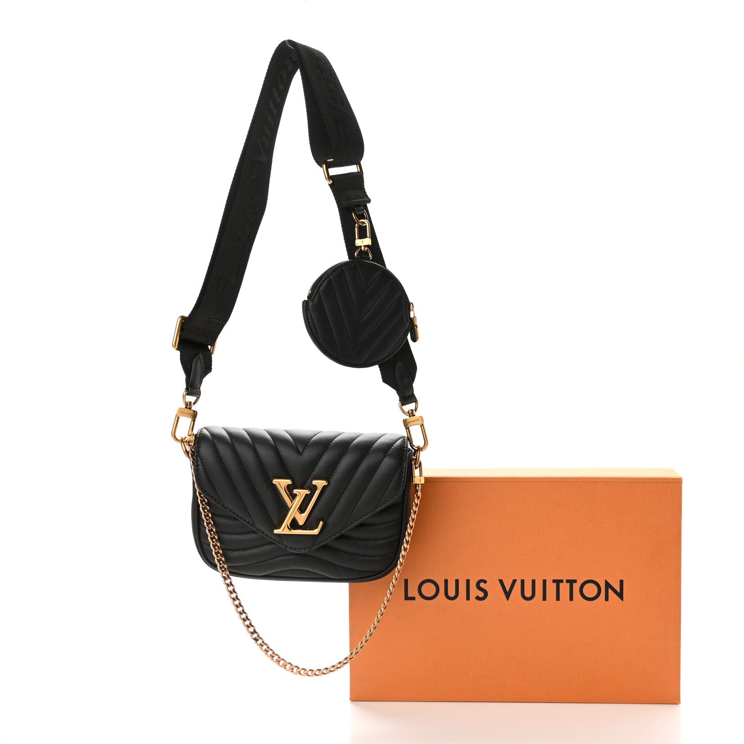 Louis Vuitton Calfskin New Wave Multi Pochette Black 10 of 12
