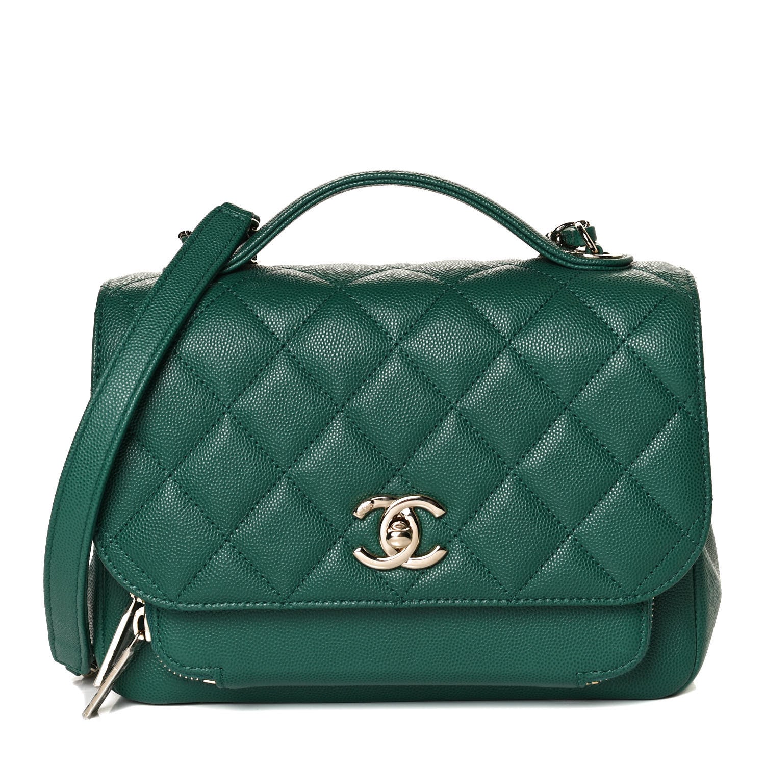 Chanel Caviar Quilted Medium Business Affinity Flap Green 1 of 13