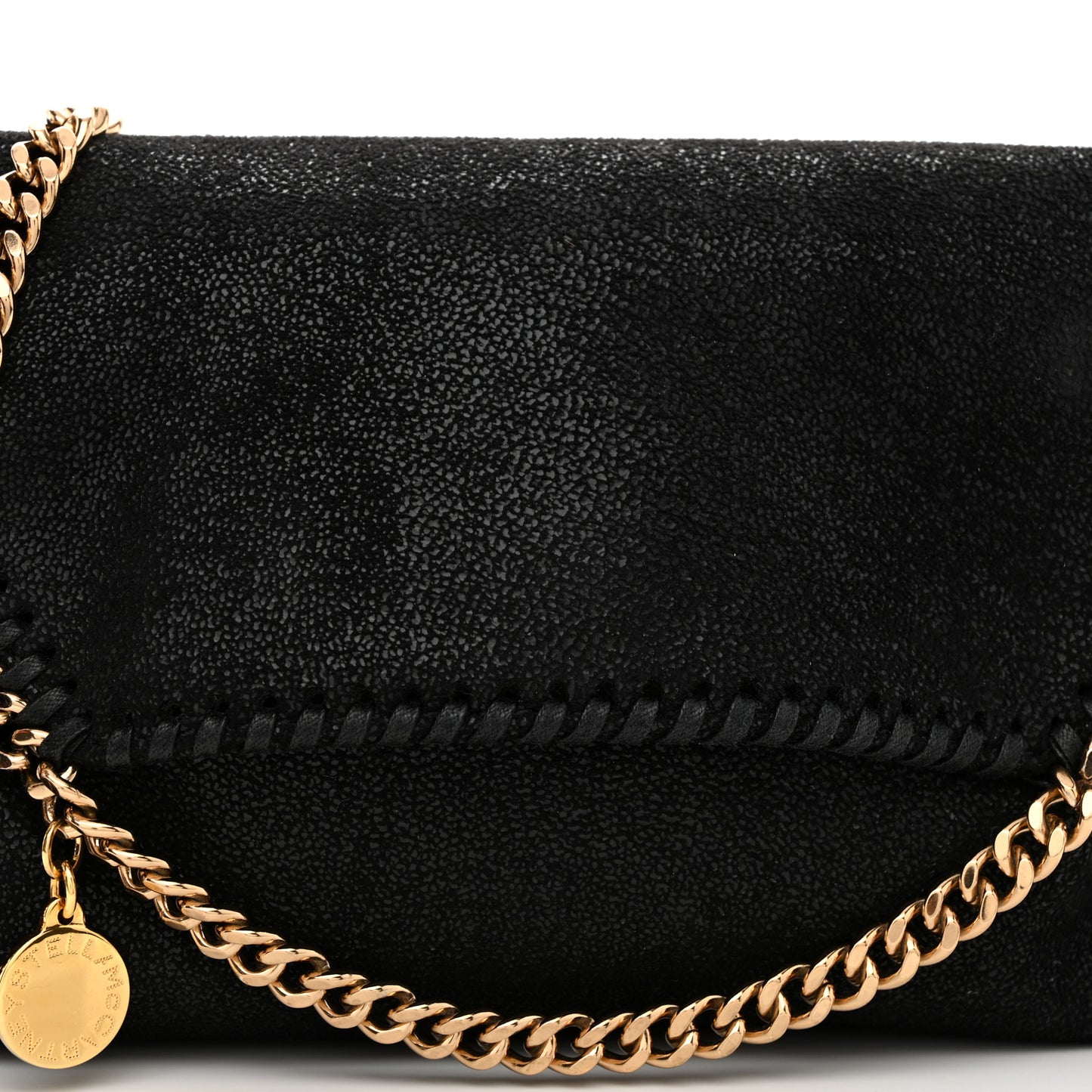 Shaggy Deer Mini Falabella Shoulder Bag Black