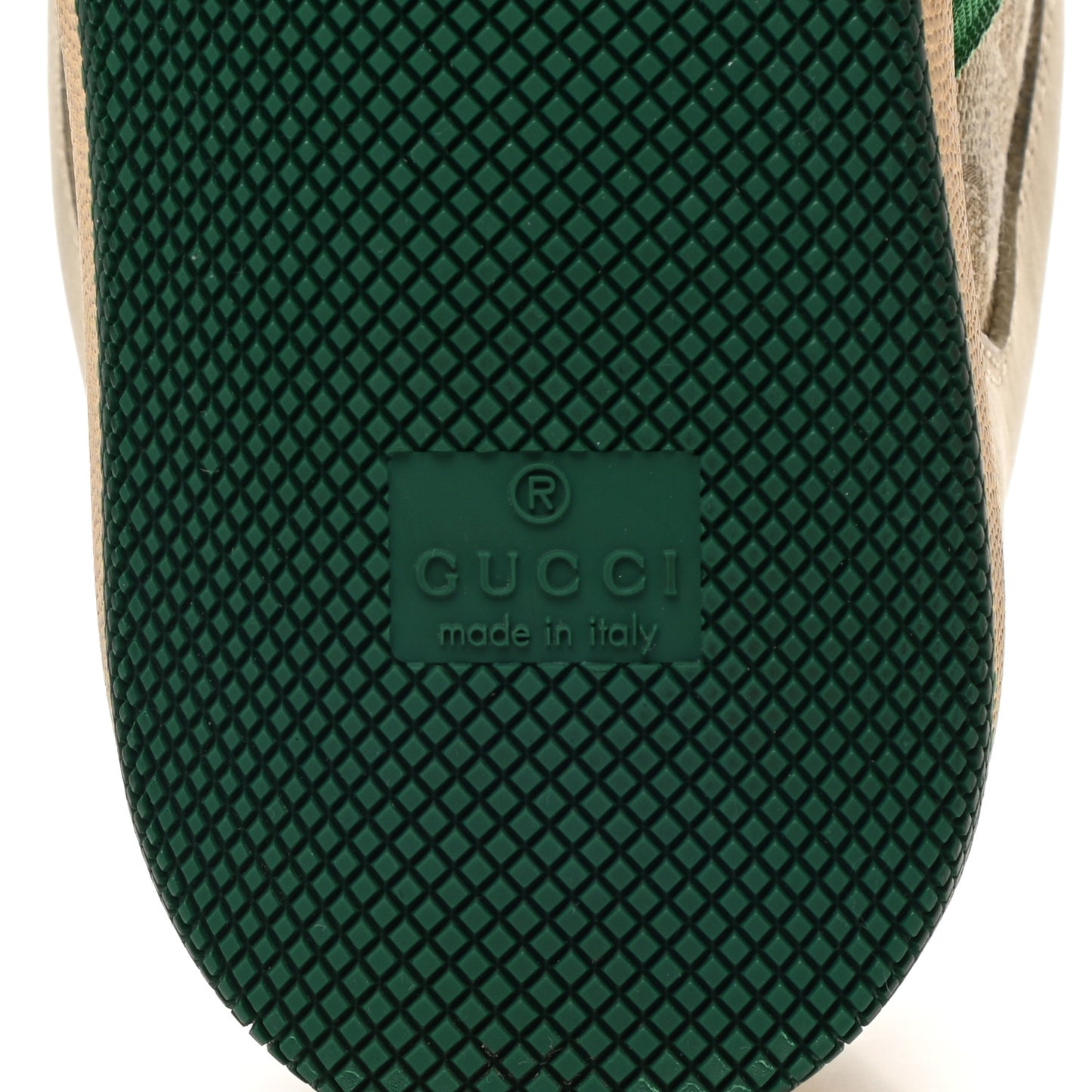 GG Monogram Nubuck Web Womens Screener Sneakers 35.5 New Sand Dusty Milk Vintage Green