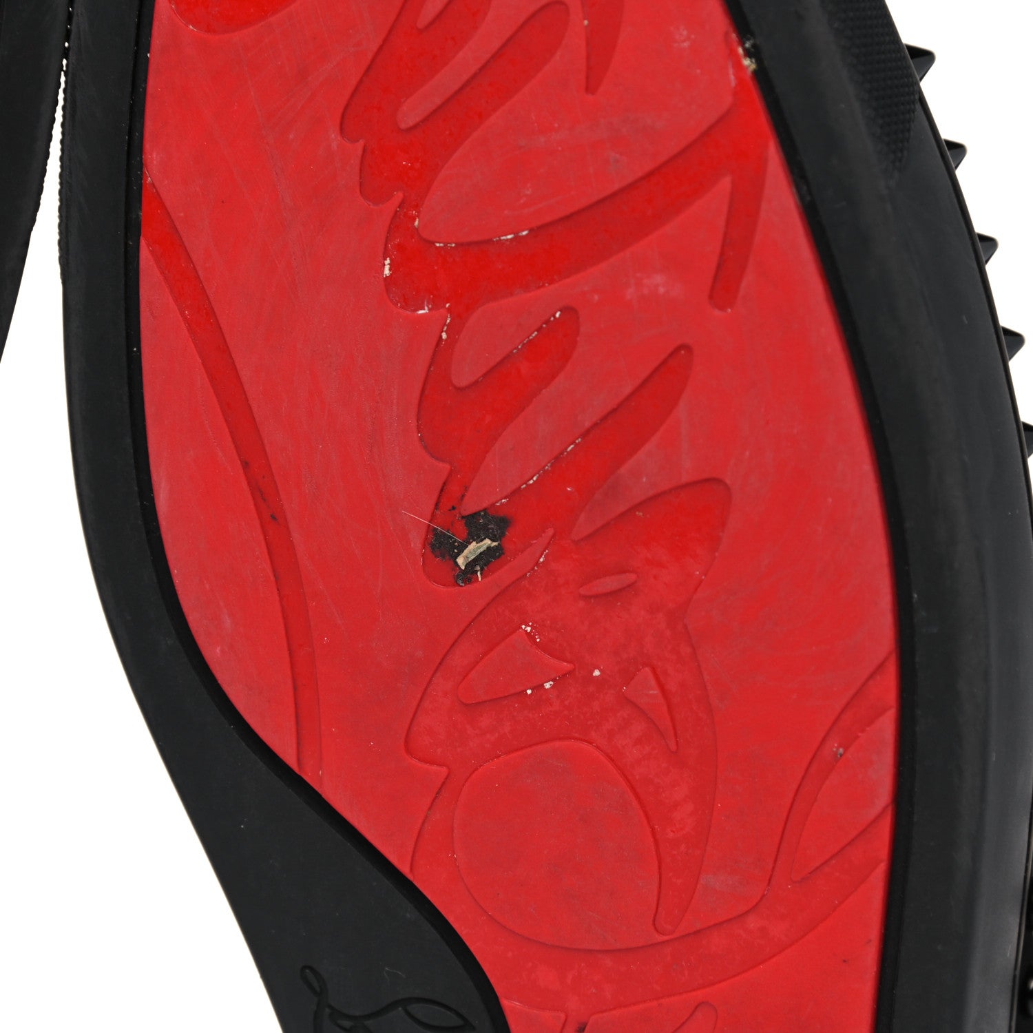 Christian Louboutin Veau Velours Spikes Mens Roller Boat Flat 43.5 Black 7 of 14