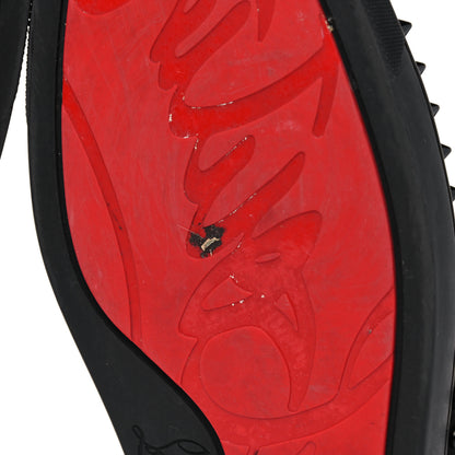 Christian Louboutin Veau Velours Spikes Mens Roller Boat Flat 43.5 Black 7 of 14