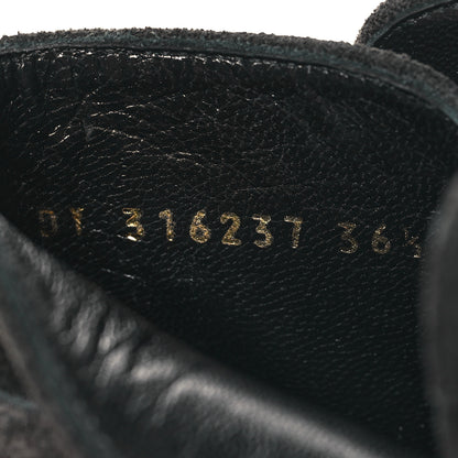Saint Laurent Suede Calfskin Jodhpur Ankle Boots 36.5 Black 7 of 9