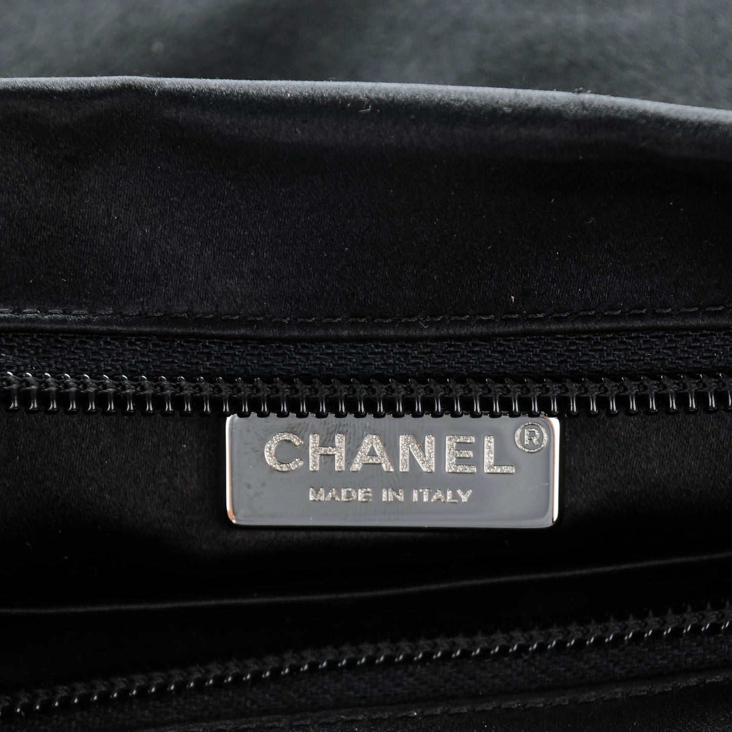 Satin Diamante Evening Clutch Bag Black