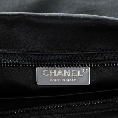 Chanel Satin Diamante Evening Clutch Bag Black 6 of 7