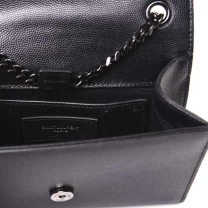 Saint Laurent Grain De Poudre Small Monogram Kate Satchel Black 8 of 14