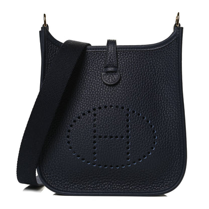 Hermes Taurillon Clemence Amazone Evelyne TPM Bleu Nuit Bleu Indigo 1 of 11