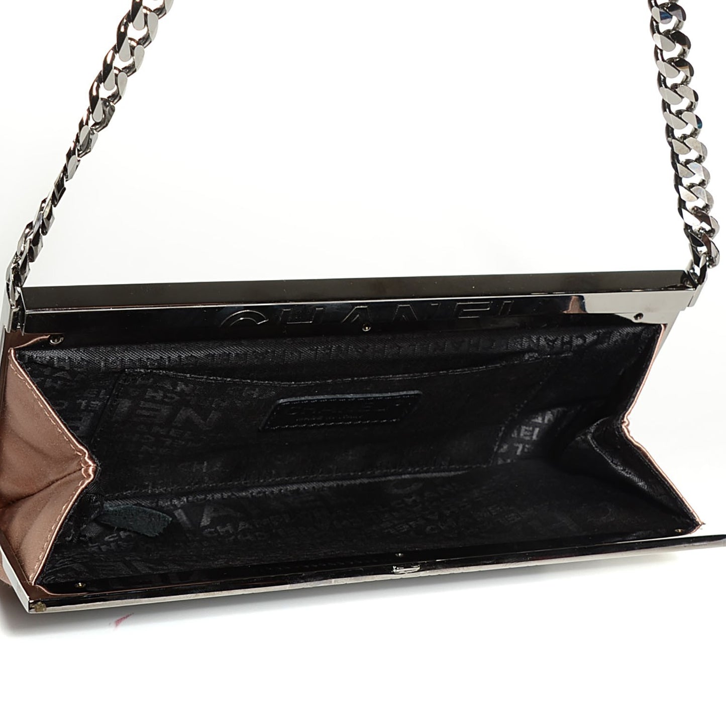 Satin Evening Bag Beige